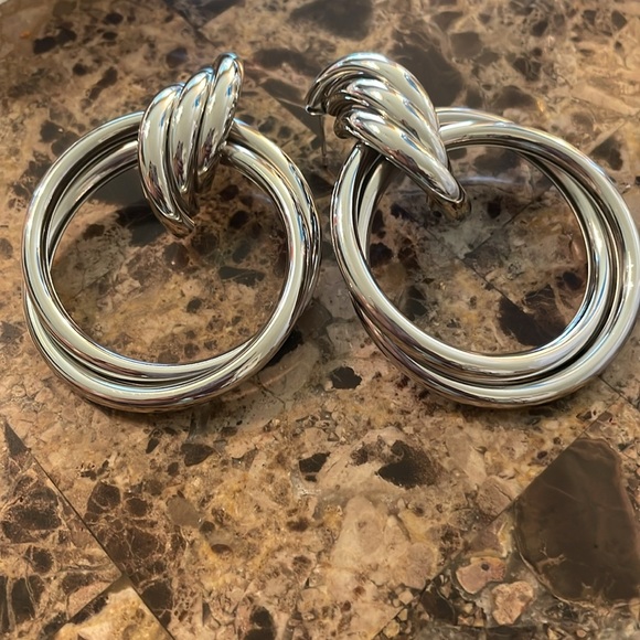 Silver Large Hoops - Picture 7 of 12